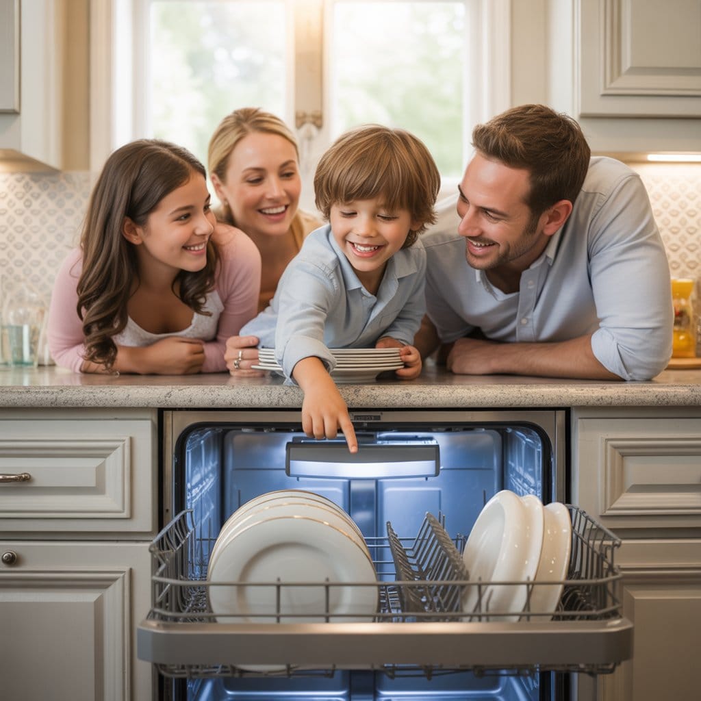 Dishwasher Repair Spokane | Fast & Reliable Local Appliance Service 2025 5 Happy Spokane family after dishwasher repair service